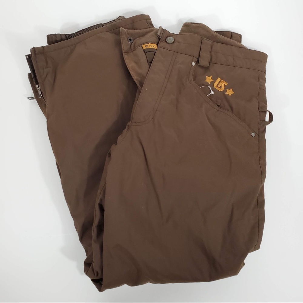 Burton Women Snowboard Pants (XL) Brown Decorative